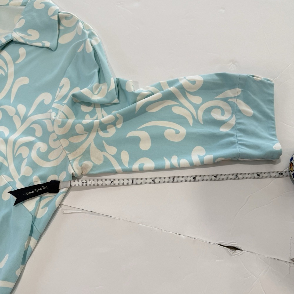 J. McLaughlin Blue Catalina Cloth 3/4 Sleeve Stretch Cadence Dress Size MEDIUM - Picture 8 of 12